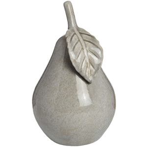 Antique Grey Large Ceramic Pear