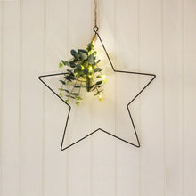 Load image into Gallery viewer, Black Wire Hanging LED Star
