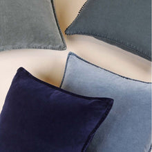 Load image into Gallery viewer, Deep Navy Velvet Cushion
