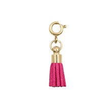 Load image into Gallery viewer, Fuchsia Suede Tassel Charm
