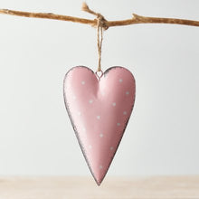 Load image into Gallery viewer, Large Pink Heart White Polka Dot
