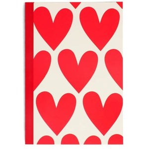Lined A5 Heart Notebook