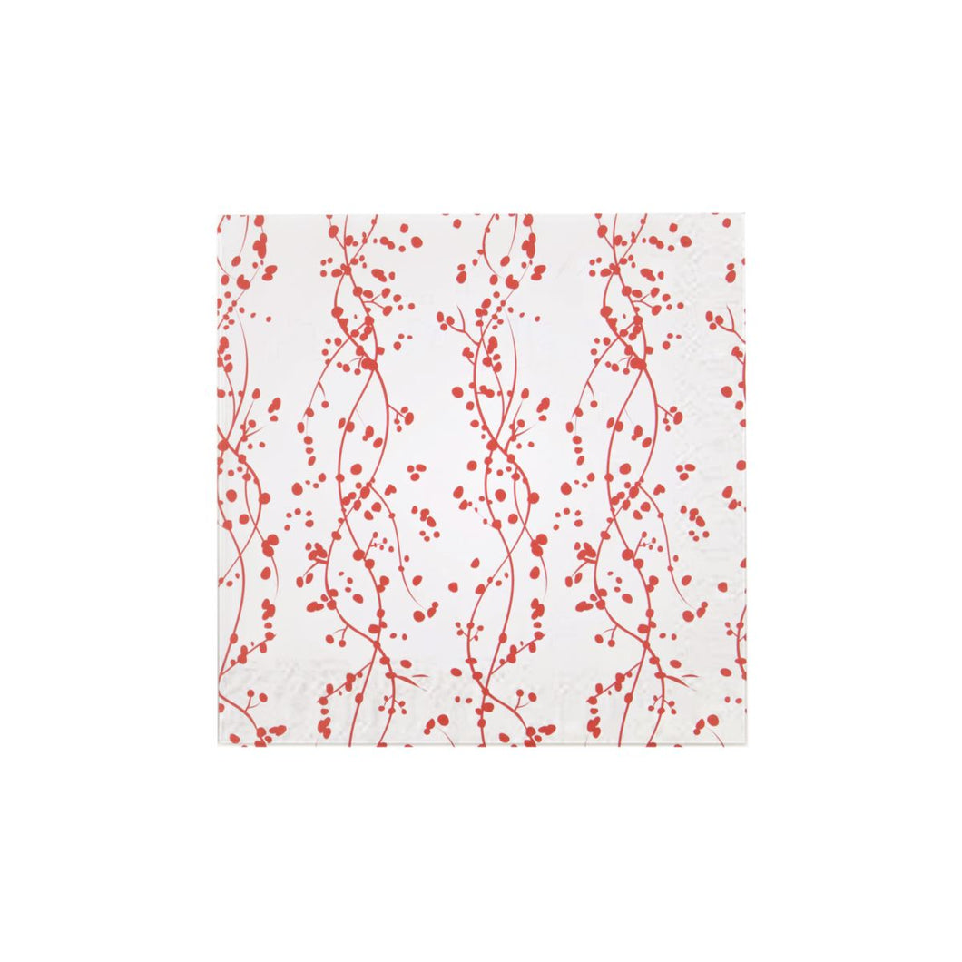 Napkins, Berry Branch, Red