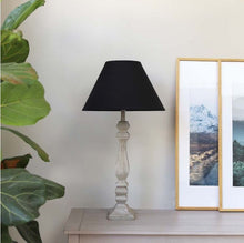 Load image into Gallery viewer, Stephen Lamp and Black Linen Shade Set
