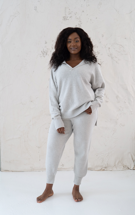 The Kira Slouchy Pullover - Cloud Grey