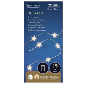 Warm White LED Micro Star Lights, 20L