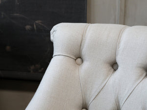 French Armchair in Linen Fabric