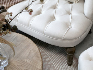 French Couch in Linen Fabric