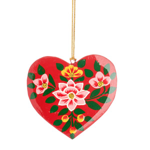 Kashmiri Wooden Heart Decoration