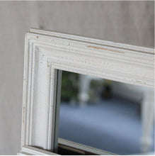 Load image into Gallery viewer, Medium Antique White Window Mirror

