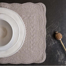 Load image into Gallery viewer, Stone Linen Quilted Placemat
