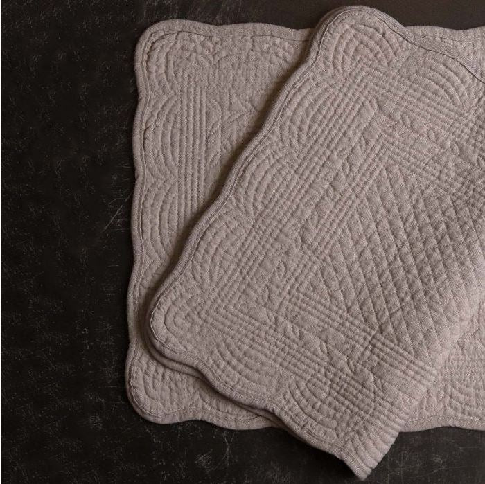 Stone Linen Quilted Placemat