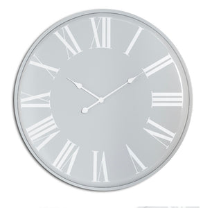 Dove Grey Metal Wall Clock
