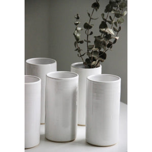 White Cylinder Vase